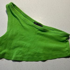 Green Zara top